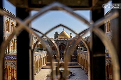 صحن حضرت زهرا (س) تلفیق معماری اصیل ایرانی اسلامی با مهندسی روز+گزارش تصویری